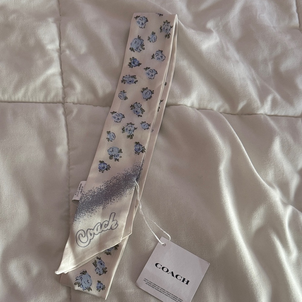 NWT COACH SILK HAIR SCARF/TWILLY